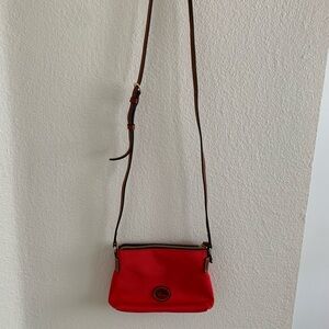 Dooney  and Bourke red nylon crossbody purse